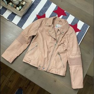 Urban Republic Girls Collection Medium 10 12 Lt. Pink Mauve Faux Leather Jacket